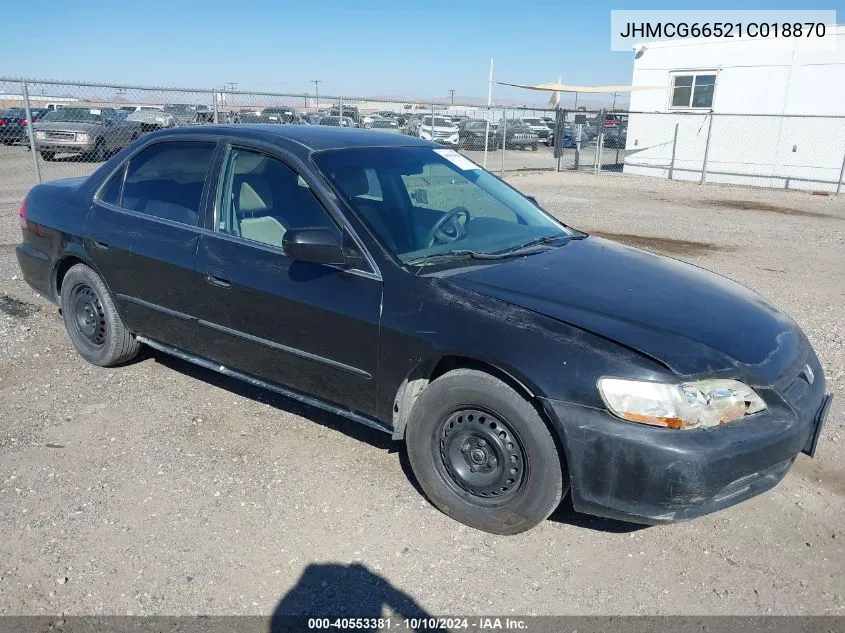 2001 Honda Accord 2.3 Lx VIN: JHMCG66521C018870 Lot: 40553381