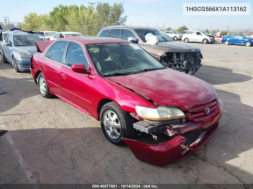 2001 Honda Accord Ex VIN: 1HGCG566X1A113162 Lot: 40577881