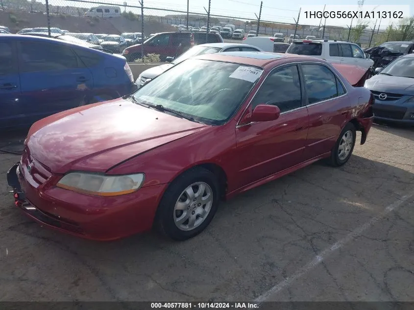 2001 Honda Accord Ex VIN: 1HGCG566X1A113162 Lot: 40577881