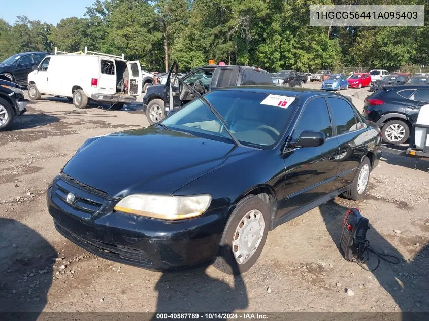 2001 Honda Accord 2.3 Lx VIN: 1HGCG56441A095403 Lot: 40587789