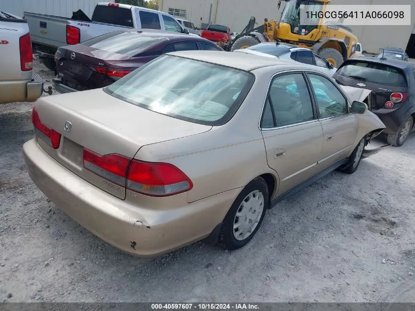 2001 Honda Accord 2.3 Lx VIN: 1HGCG56411A066098 Lot: 40597607