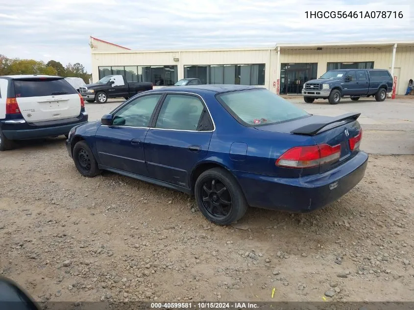 2001 Honda Accord 2.3 Lx VIN: 1HGCG56461A078716 Lot: 40599581