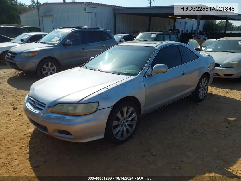 2001 Honda Accord 3.0 Ex VIN: 1HGCG22581A021348 Lot: 40601299