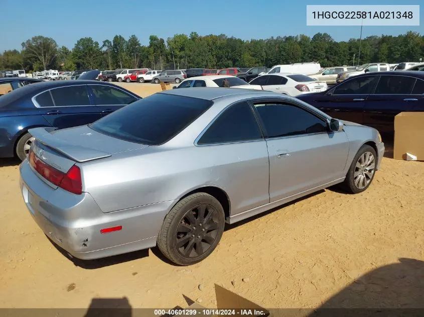 2001 Honda Accord 3.0 Ex VIN: 1HGCG22581A021348 Lot: 40601299