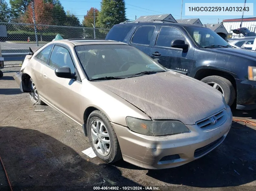 2001 Honda Accord Ex VIN: 1HGCG22591A013243 Lot: 40614902