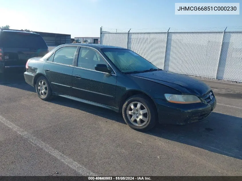 2001 Honda Accord 2.3 Ex VIN: JHMCG66851C000230 Lot: 40643983