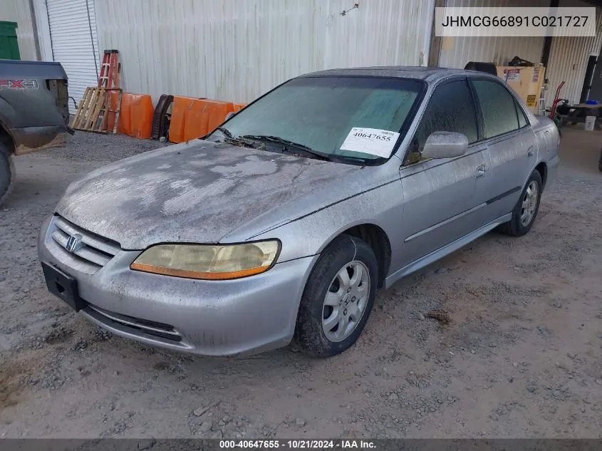 2001 Honda Accord 2.3 Ex VIN: JHMCG66891C021727 Lot: 40647655