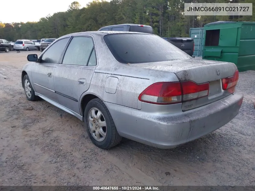 2001 Honda Accord 2.3 Ex VIN: JHMCG66891C021727 Lot: 40647655