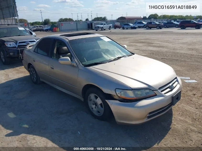 2001 Honda Accord 3.0 Ex VIN: 1HGCG16591A018849 Lot: 40653058