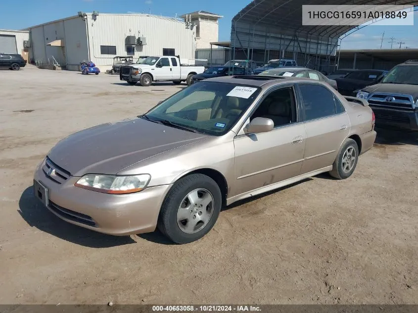 2001 Honda Accord 3.0 Ex VIN: 1HGCG16591A018849 Lot: 40653058