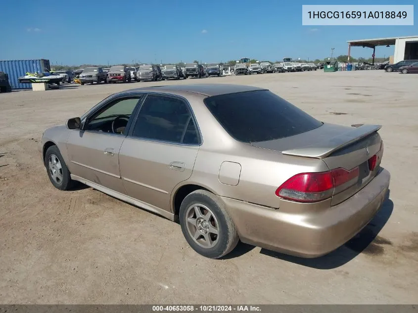 2001 Honda Accord 3.0 Ex VIN: 1HGCG16591A018849 Lot: 40653058