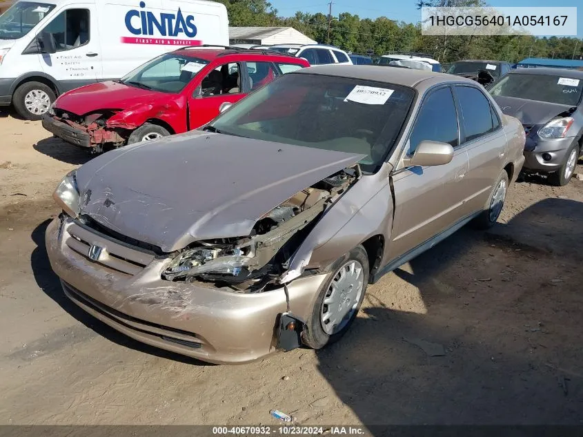 2001 Honda Accord 2.3 Lx VIN: 1HGCG56401A054167 Lot: 40670932