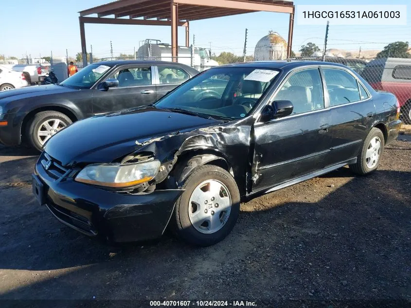 2001 Honda Accord 3.0 Ex VIN: 1HGCG16531A061003 Lot: 40701607