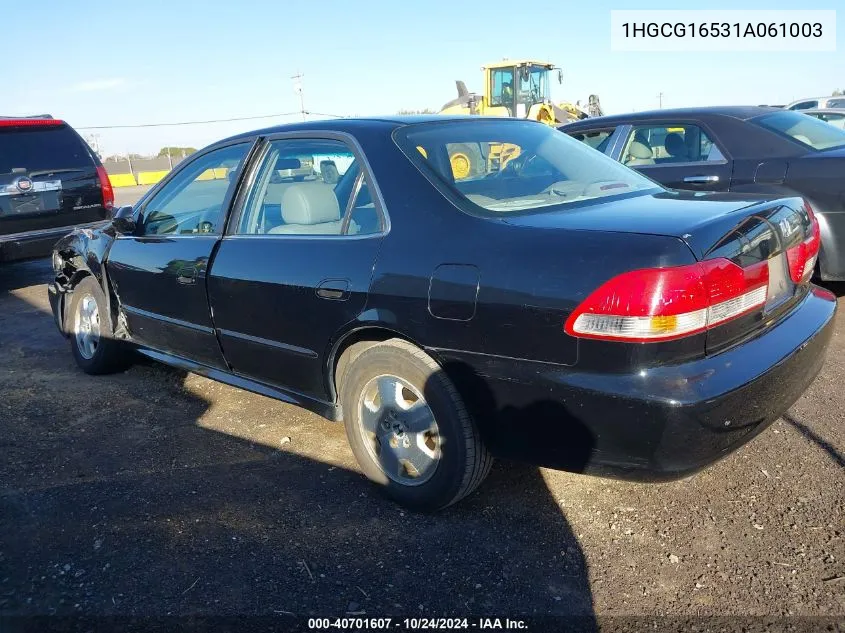 2001 Honda Accord 3.0 Ex VIN: 1HGCG16531A061003 Lot: 40701607