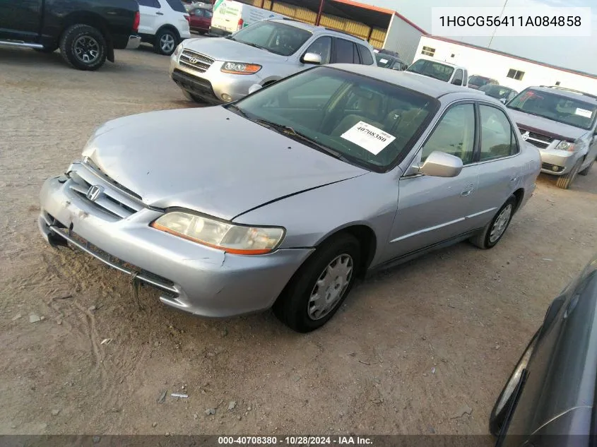 2001 Honda Accord 2.3 Lx VIN: 1HGCG56411A084858 Lot: 40708380