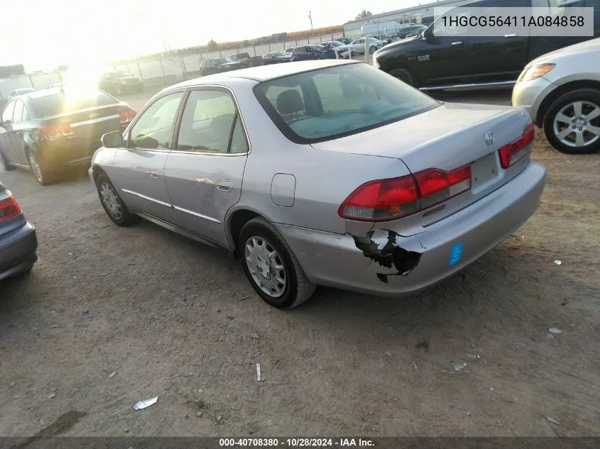 2001 Honda Accord 2.3 Lx VIN: 1HGCG56411A084858 Lot: 40708380