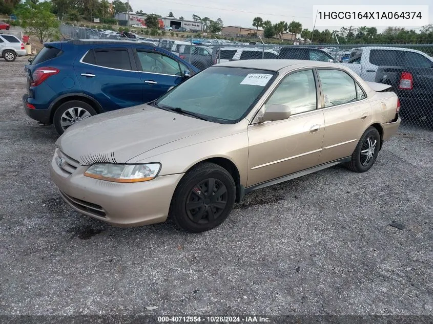 2001 Honda Accord 3.0 Lx VIN: 1HGCG164X1A064374 Lot: 40712554