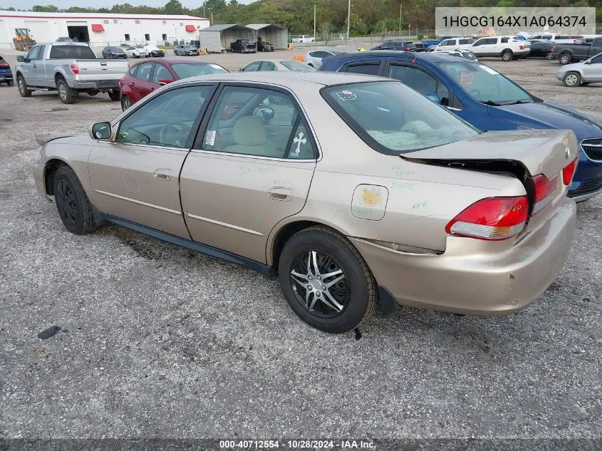 2001 Honda Accord 3.0 Lx VIN: 1HGCG164X1A064374 Lot: 40712554