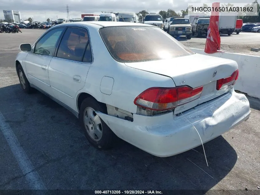 2001 Honda Accord 3.0 Ex VIN: 1HGCG16501A031862 Lot: 40713205