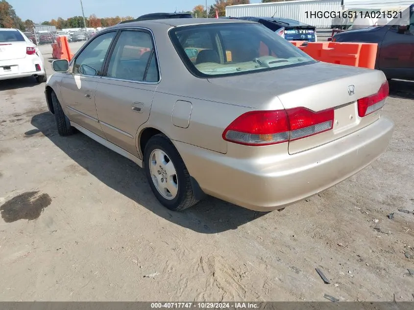 2001 Honda Accord 3.0 Ex VIN: 1HGCG16511A021521 Lot: 40717747