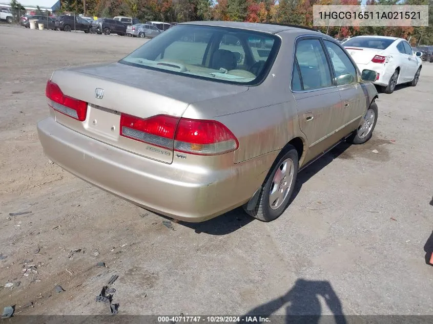 2001 Honda Accord 3.0 Ex VIN: 1HGCG16511A021521 Lot: 40717747