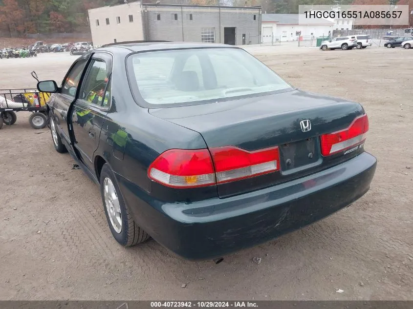 2001 Honda Accord 3.0 Ex VIN: 1HGCG16551A085657 Lot: 40723942