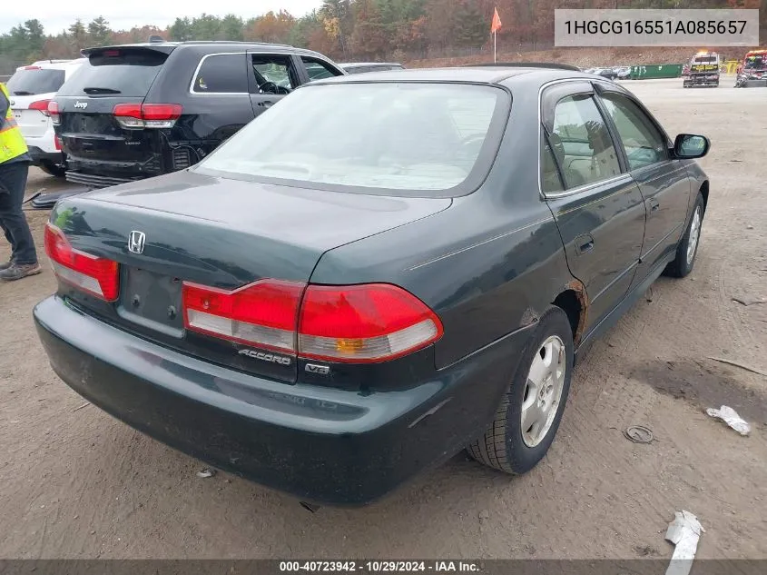 2001 Honda Accord 3.0 Ex VIN: 1HGCG16551A085657 Lot: 40723942