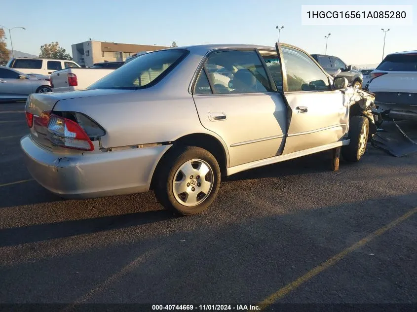 2001 Honda Accord 3.0 Ex VIN: 1HGCG16561A085280 Lot: 40744669