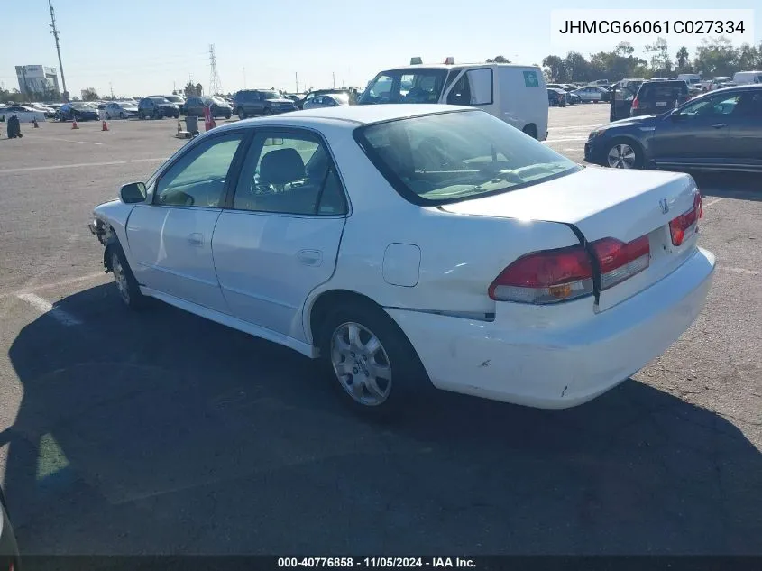 2001 Honda Accord 2.3 Ex VIN: JHMCG66061C027334 Lot: 40776858