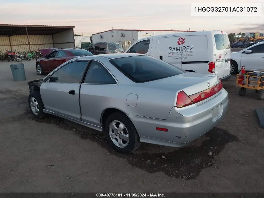 2001 Honda Accord 2.3 Ex VIN: 1HGCG32701A031072 Lot: 40778181