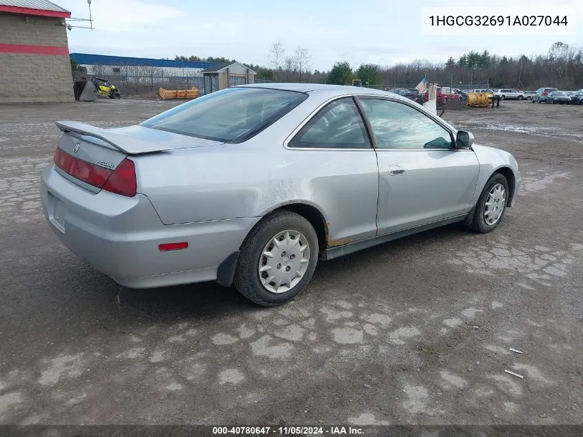 2001 Honda Accord 2.3 Lx VIN: 1HGCG32691A027044 Lot: 40780647