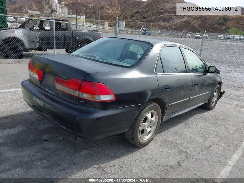 2001 Honda Accord 2.3 Lx VIN: 1HGCG66561A098012 Lot: 40785208