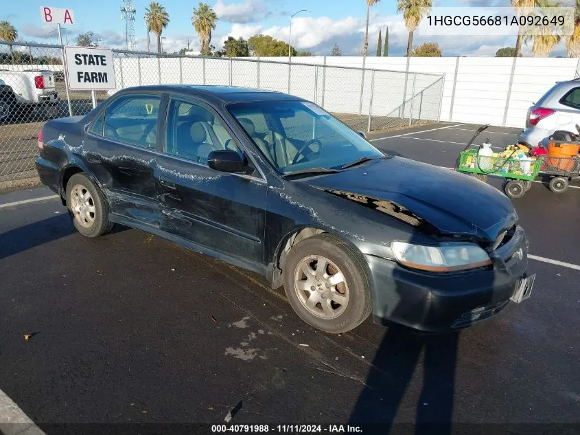 2001 Honda Accord 2.3 Ex VIN: 1HGCG56681A092649 Lot: 40791988