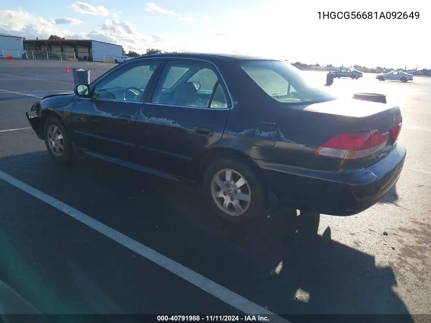 2001 Honda Accord 2.3 Ex VIN: 1HGCG56681A092649 Lot: 40791988