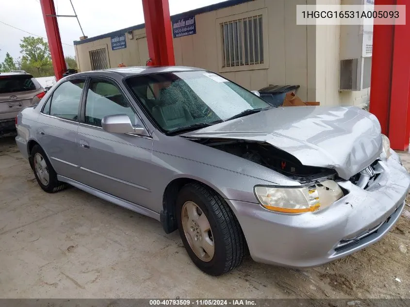 2001 Honda Accord 3.0 Ex VIN: 1HGCG16531A005093 Lot: 40793509