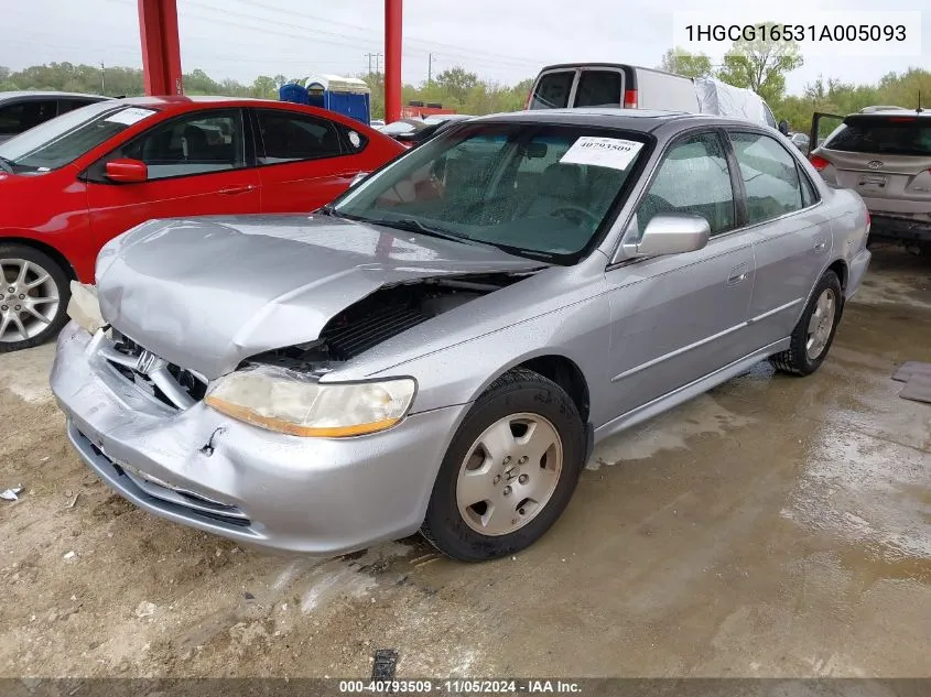 2001 Honda Accord 3.0 Ex VIN: 1HGCG16531A005093 Lot: 40793509