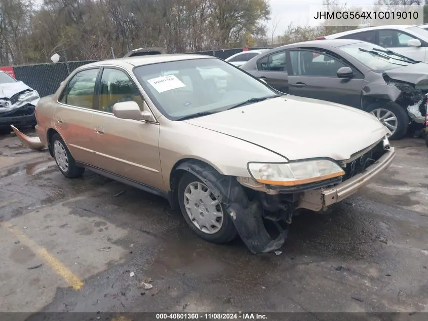 2001 Honda Accord 2.3 Lx VIN: JHMCG564X1C019010 Lot: 40801360