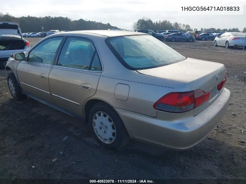 1HGCG56471A018833 2001 Honda Accord 2.3 Lx