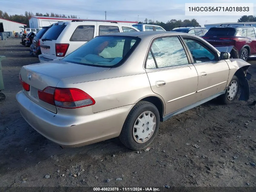 1HGCG56471A018833 2001 Honda Accord 2.3 Lx