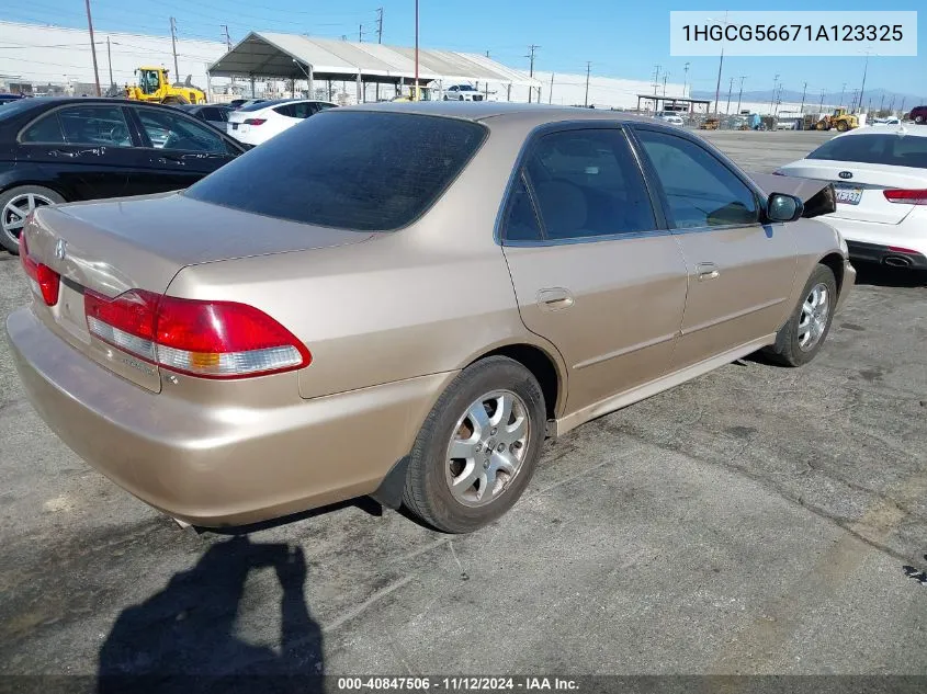 2001 Honda Accord 2.3 Ex VIN: 1HGCG56671A123325 Lot: 40847506