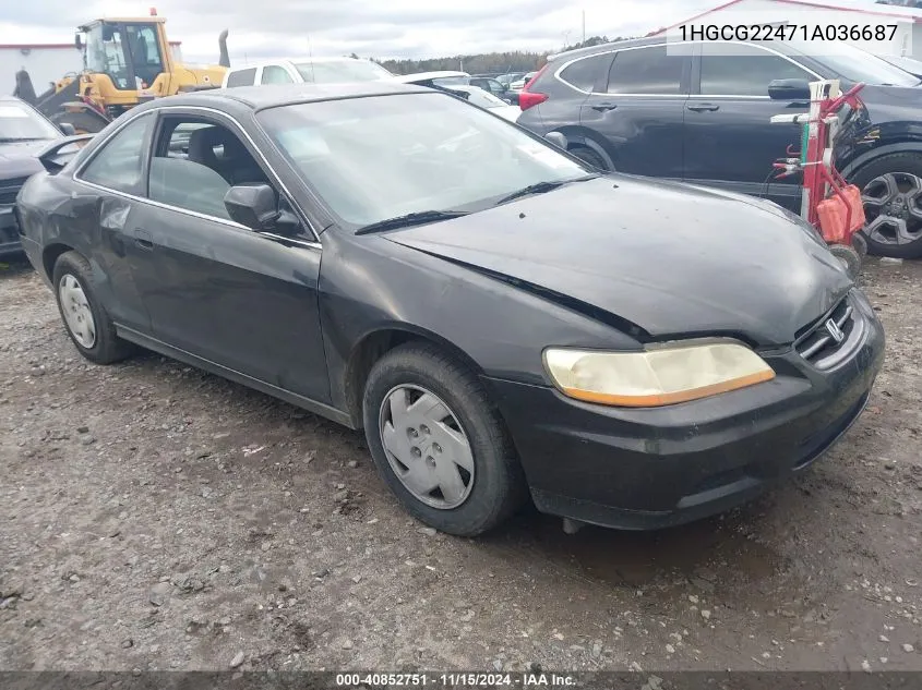 2001 Honda Accord 3.0 Lx VIN: 1HGCG22471A036687 Lot: 40852751