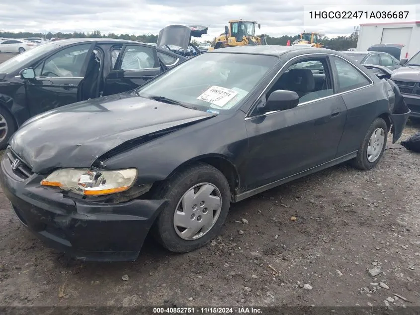 2001 Honda Accord 3.0 Lx VIN: 1HGCG22471A036687 Lot: 40852751