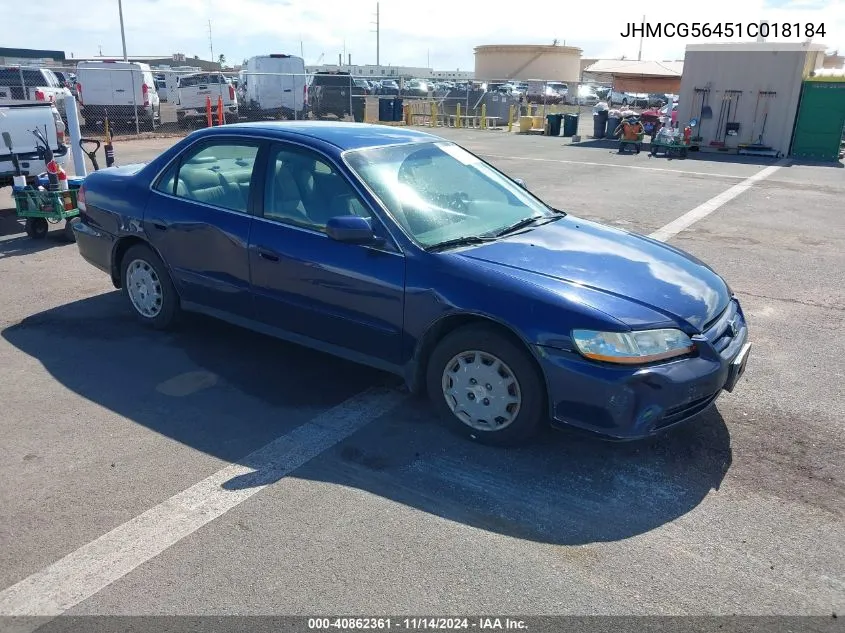 2001 Honda Accord 2.3 Lx VIN: JHMCG56451C018184 Lot: 40862361