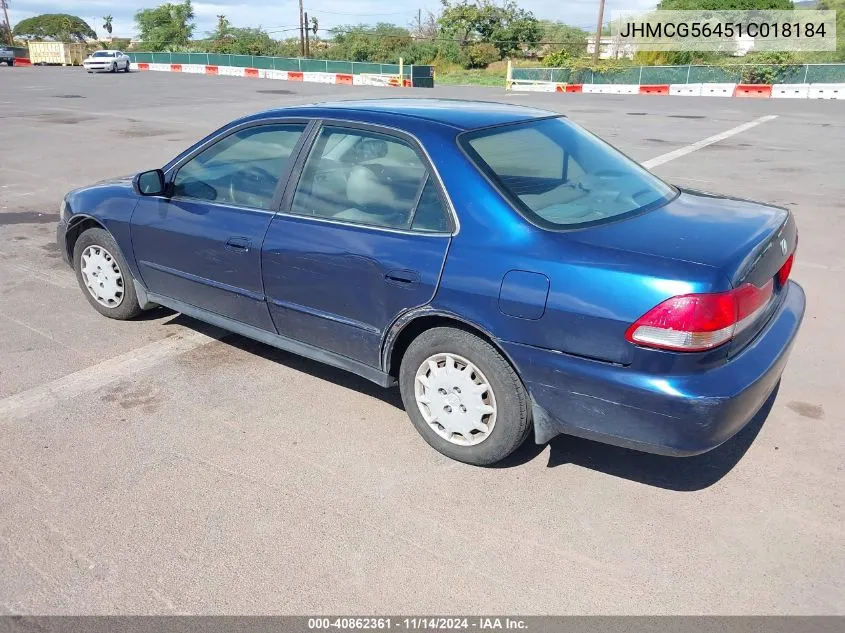 2001 Honda Accord 2.3 Lx VIN: JHMCG56451C018184 Lot: 40862361