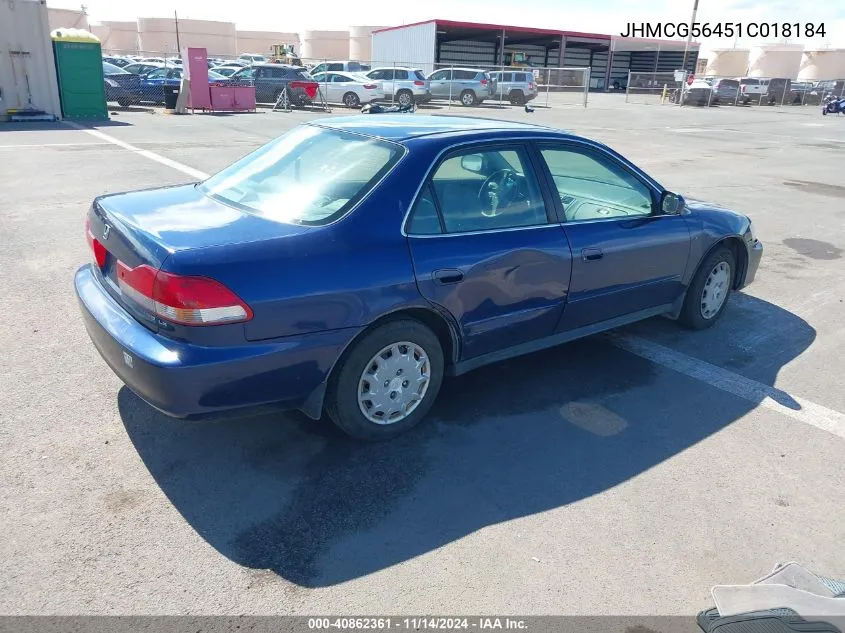 2001 Honda Accord 2.3 Lx VIN: JHMCG56451C018184 Lot: 40862361