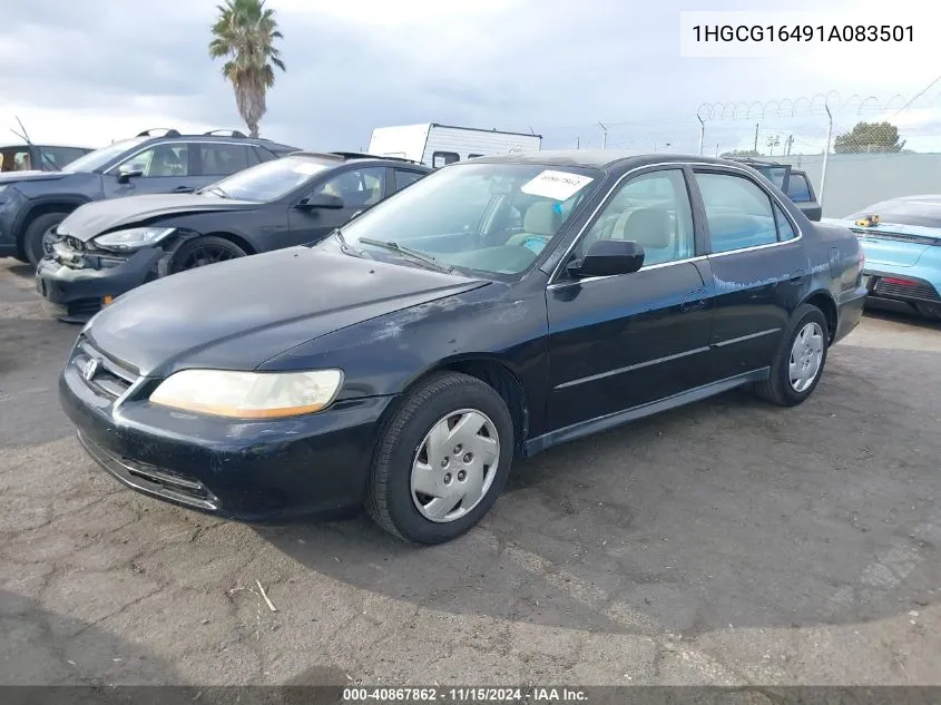 2001 Honda Accord 3.0 Lx VIN: 1HGCG16491A083501 Lot: 40867862