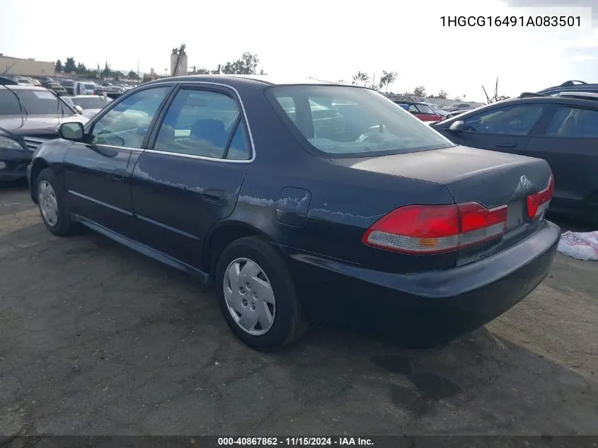 2001 Honda Accord 3.0 Lx VIN: 1HGCG16491A083501 Lot: 40867862