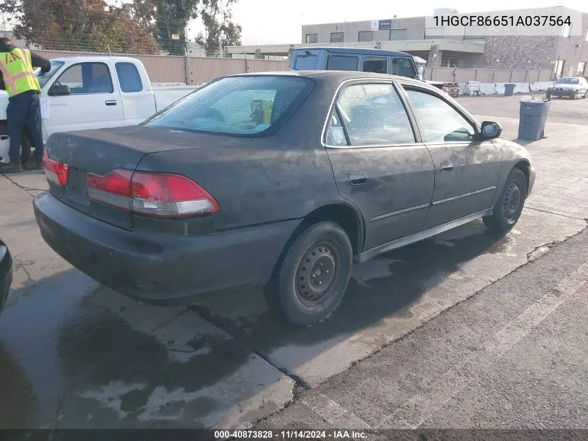 2001 Honda Accord Value Package VIN: 1HGCF86651A037564 Lot: 40873828