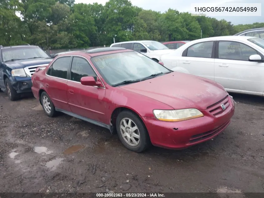 2002 Honda Accord 2.3 Se VIN: 1HGCG56742A054989 Lot: 39502363