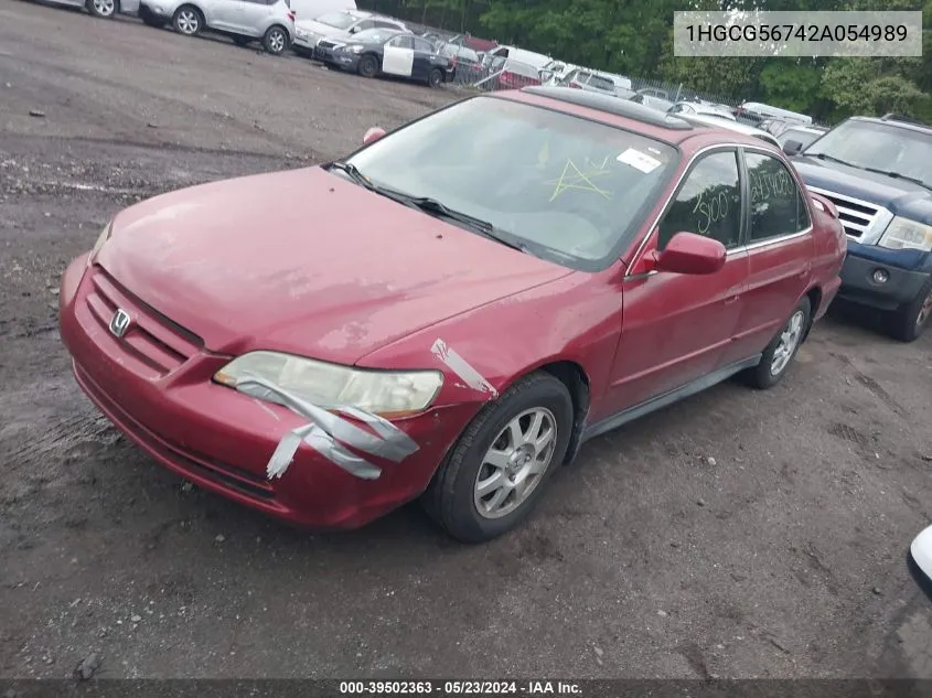 2002 Honda Accord 2.3 Se VIN: 1HGCG56742A054989 Lot: 39502363